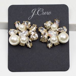 J. Crew Pearl & Crystal Earrings NWT